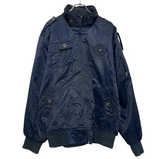 【中古】【古着】 BLUE ROUTE ナイロンジャケット 2XL ネイビー ビッグサイズ ブルゾン フルジップ 古着卸 アメリカ仕入 a611-5218 【中古】【古着】 BLUE ROUTE ナイロンジャケット 2XL ネイビー ビッグサイズ ブルゾン フルジップ 古着卸 アメリカ仕入 a611-5218