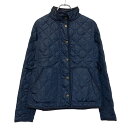 【中古】【古着】 GANT キルティングジャケット S ネイビー 防寒 レディース ブルゾン フルジップ 襟コーデュロイ古着卸 アメリカ仕入 a611-5310
