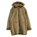 【中古】【古着】 DAHOC フェイク ムートンコート レディース XL ベージュ フード ダッフル ビッグサイズ 古着卸 アメリカ仕入 a611-5313