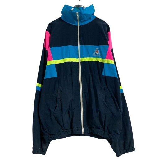 【中古】【古着】 ナイロンジャケット 2XL〜 ネイビー ブルー ピンク イエロー ジップアップ トラックジャケット 古着卸 アメリカ仕入 a611-5332 【中古】【古着】 ナイロンジャケット 2XL〜 ネイビー ブルー ピンク イエロー ジップアップ トラックジャケット 古着卸 アメリカ仕入 a611-5332