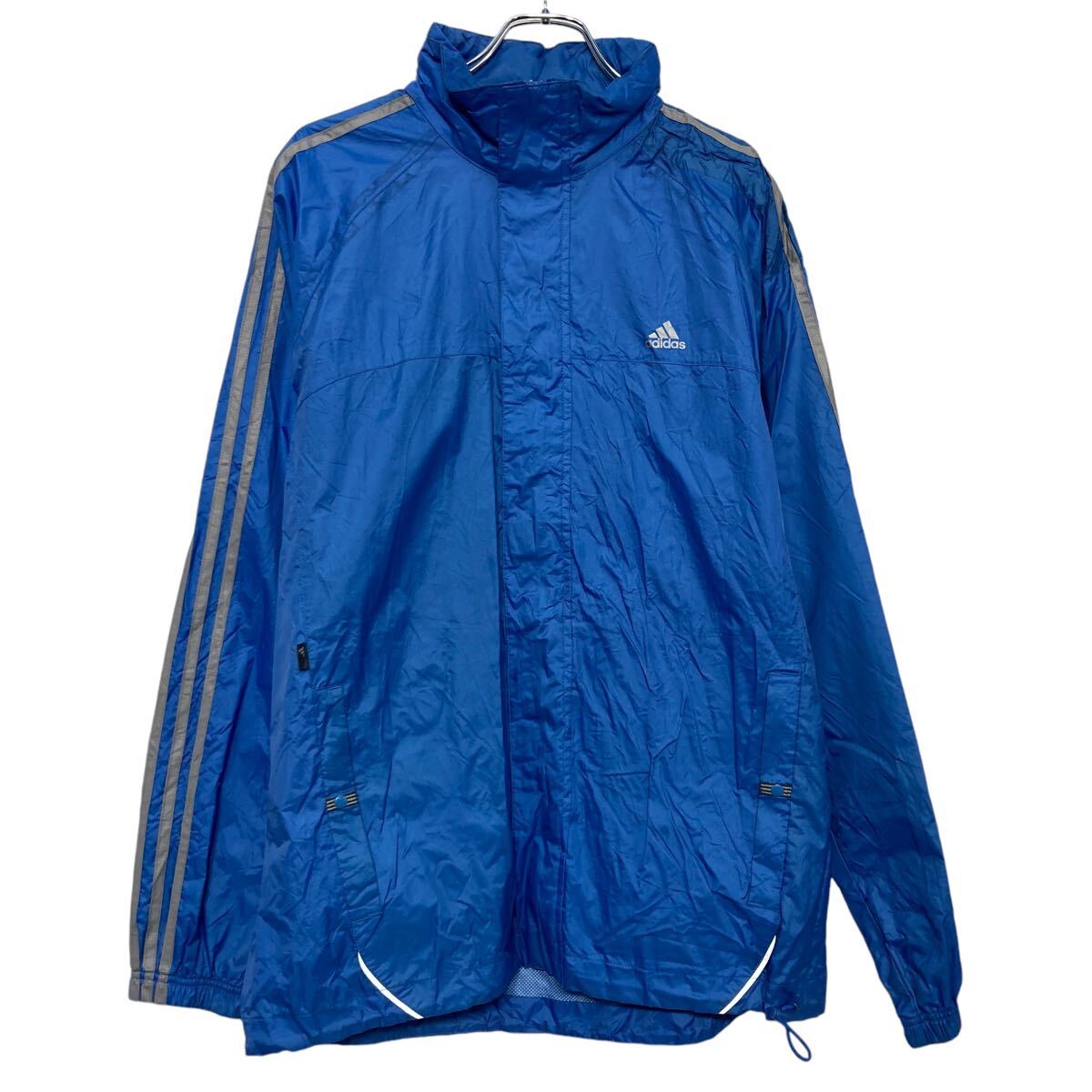 Other - 【中古】【古着】 adidas ナイロンジャケット アディダス S ブルー ブルゾン フルジップ 古着卸 アメリカ仕入 a611-5344