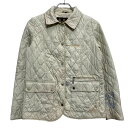 【中古】【古着】 Barbour キルティングジャケット レディース S ホワイト 防寒 スナップボタン キッズ バブアー 古着卸 アメリカ仕入 a611-5425