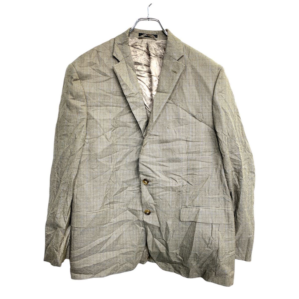 【中古】【古着】 LAUREN RALPH LAUREN ジャケット Lサイズ〜 ラルフローレン 千鳥柄 ブラウン 古着卸 アメリカ仕入 t2411-3017