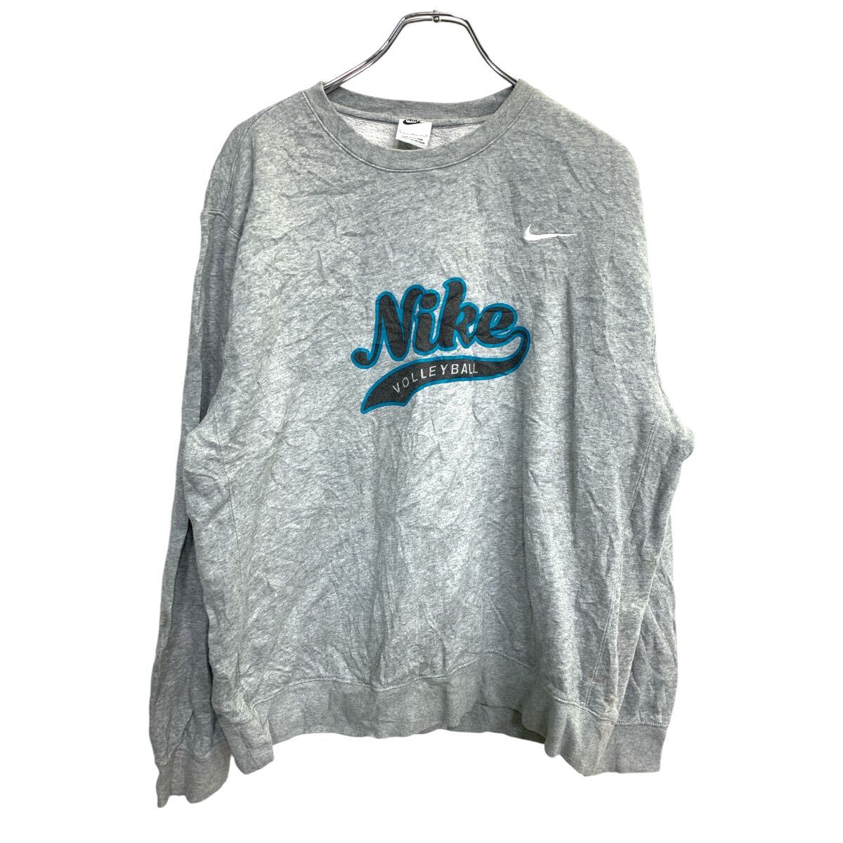  NIKE プリントスウェット トレーナー Lサイズ ナイキ グレー 古着卸 アメリカ仕入 t2411-3064