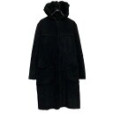 【中古】【古着】 コート レディース XL 程 ブラック フック ビッグサイズ ポケット付き ファー 切替 秋冬 アウター 古着卸 アメリカ仕入 a611-5580