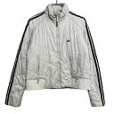 【中古】【古着】 adidas ダウンジャケット キッズ L ホワイト アディダス ブルゾン フルジップ 中綿 古着卸 アメリカ仕入 a611-5654