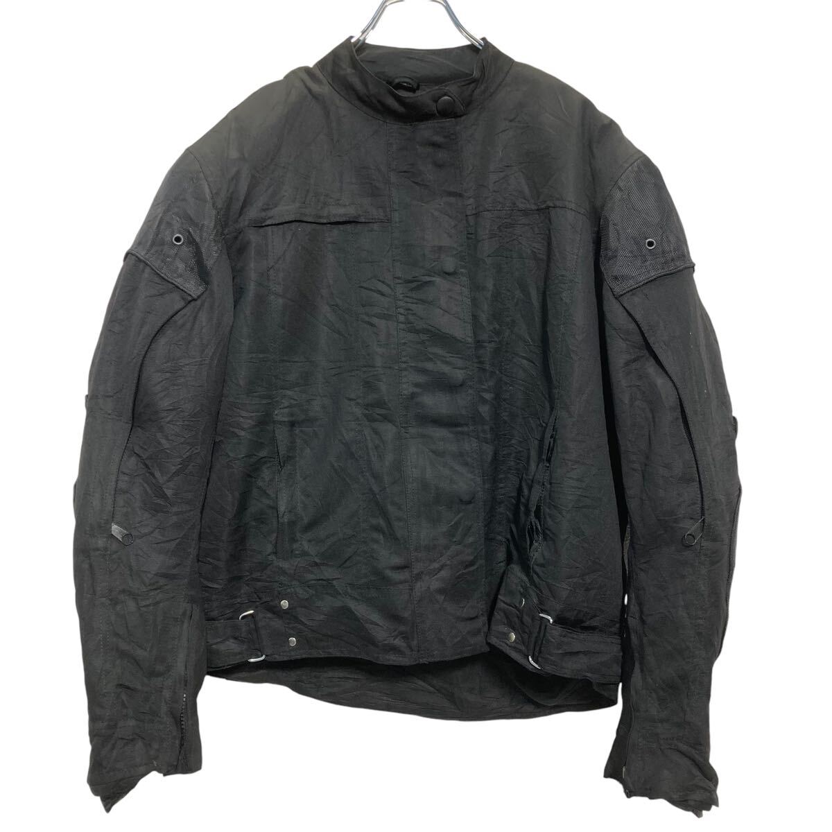 【中古】【古着】 REVOLUTION モーターサイクルジャケット レディース 2XL ブラック バイク レーシング..