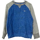 【中古】【古着】 Quicksilver ロゴスウェット トレーナー キッズ M ブルー グレー クイックシルバー プルオーバー スポーツ 古着卸 アメリカ仕入 a611-5917(4)