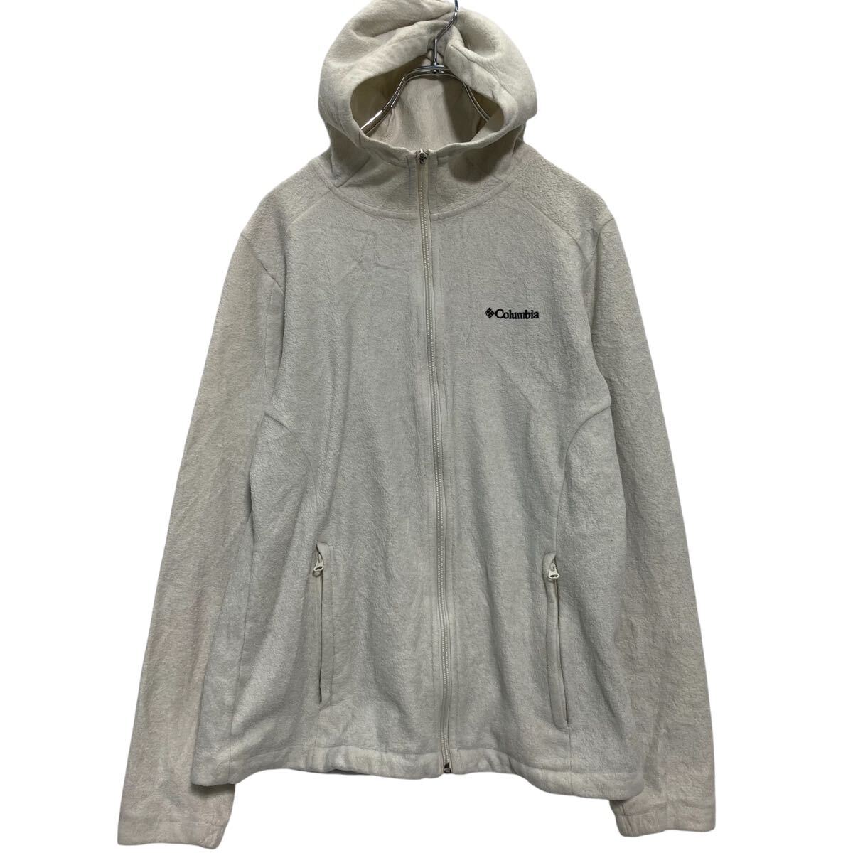 Coat - 【中古】【古着】 Columbia ジップアップ フリースパーカー レディース L ホワイト コロンビア アウトドア 古着卸 アメリカ仕入 a611-5949