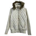 【中古】【古着】 TOMMY HILFIGER 中綿ジャケット レディース S ホワイト トミーフィルフィガー ジップアップ フード付き 古着卸 アメリカ仕入 a611-5992