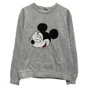 【中古】【古着】 Disney キャラクタースウェット トレーナー レディース M ホワイト ディズニー プルオーバー 水玉 古着卸 アメリカ仕入 a611-6073