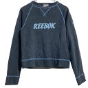 【中古】【古着】 Reebok ロゴスウェット トレーナー レディース S ブラック リーボック スポーツ プルオーバー 古着卸 アメリカ仕入 a611-6123