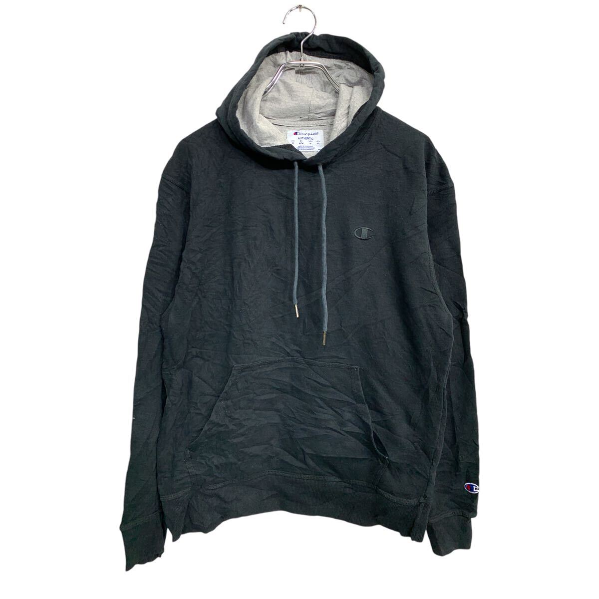 【中古】【古着】 Champion ロゴ スウェット パーカー Mサイズ チャンピオン ブラック 古着卸 アメリカ仕入 t2411-3341