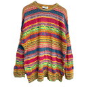 【中古】【古着】 UNITED COLORS OF BENETTON. ニット セーター Lサイズくらい レディース マルチカラー 古着卸 アメリカ仕入 t2411-3465