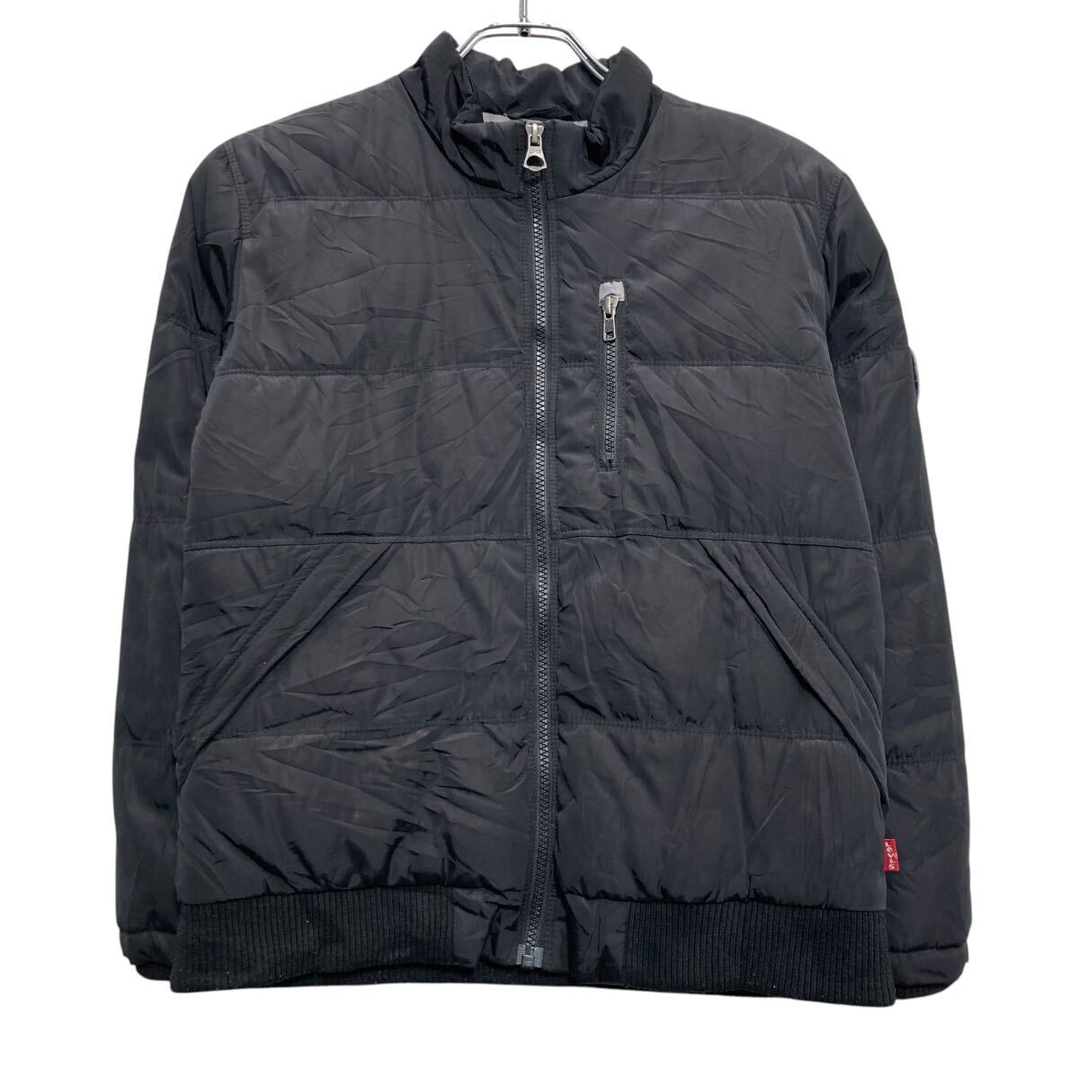 【中古】【古着】 Levi’s ダウンジャケット リーバイス ブラック キッズ S 中綿 ブルゾン フルジップ 古着卸 アメリカ仕入 a611-6181