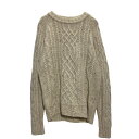 【中古】【古着】 H&M ウール混紡 ニット セーター M アイボリー ケーブル編み 古着卸 アメリカ仕入 a611-6312