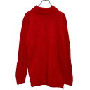 【中古】【古着】 ハイネック ニット セーター レディース XL~ レッド 花柄 古着卸 アメリカ仕入 a611-6313