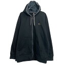 【中古】【古着】 adidas ロゴジャージ 2XL ブラック アディダス ジップアップ ビッグサイズ フード付き スポーティー 古着卸 アメリカ仕入 a611...