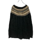 【中古】【古着】 SUZY SHIER ラメニット セーター レディース XL ブラック ブラウン ホワイト 古着卸 アメリカ仕入 a611-6371
