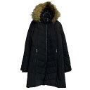 【中古】【古着】 TOMMY HILFIGER ダウン中綿ジャケット レディース M ブラック トミーヒルフィガー ジップアップ ファー 古着卸 アメリカ仕入 a611-6577