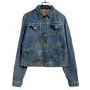 【中古】【古着】 Levi's デニムジャケット レディース M ブルー リーバイス Gジャン 古着卸 アメリカ仕入 a611-6770