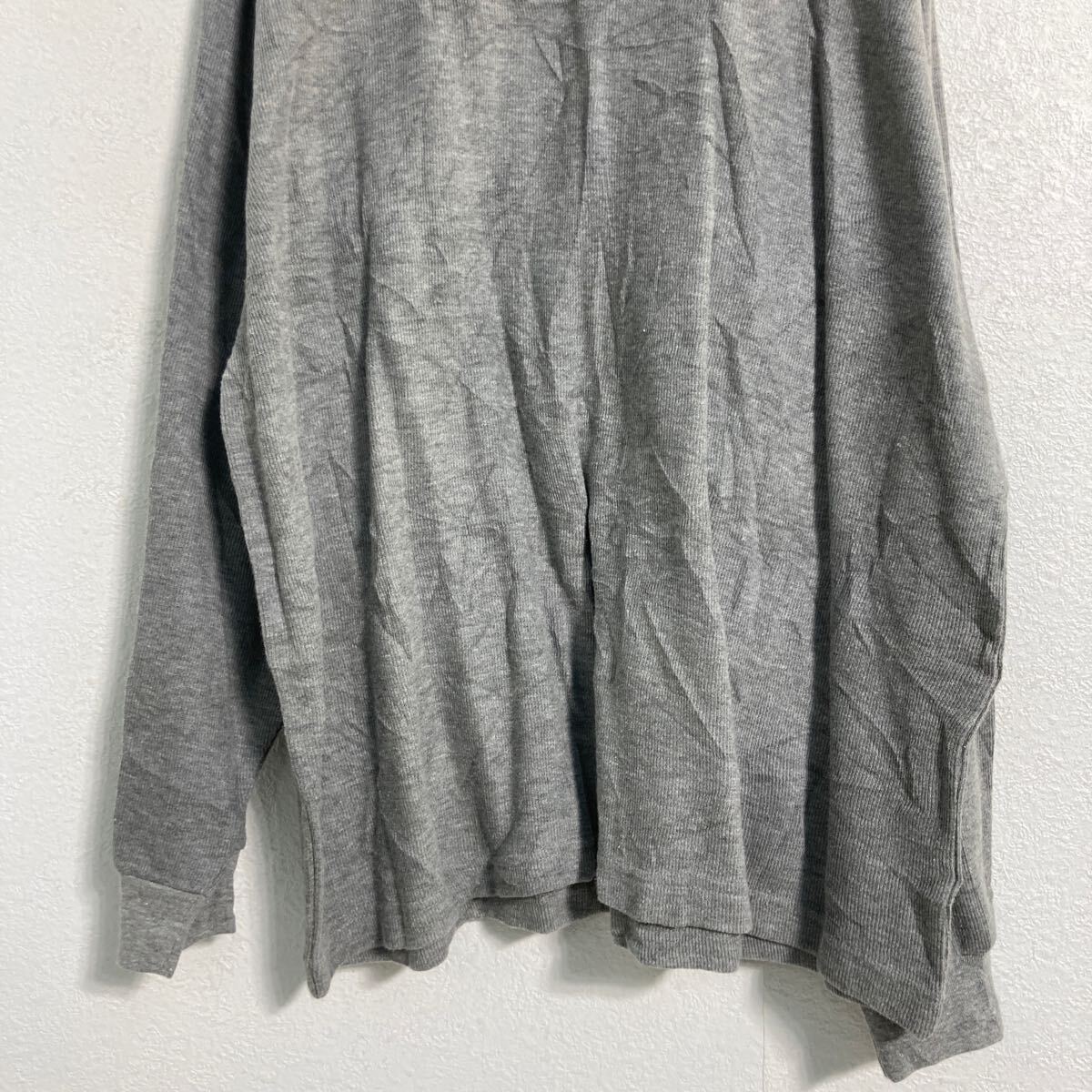 【中古】【古着】 長袖 無地Tシャツ L グレー ロンT ロングTシャツ シンプル 古着卸 アメリカ仕入 a611-6870