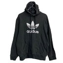 【中古】【古着】 adidas ロゴスウェット パーカー アディダス S レディース ブラック プルオーバー 古着卸 アメリカ仕入 a611-6924