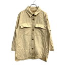 【中古】【古着】 SERRA 長袖シャツ Mサイズ シャツジャケット レディース ベージュ 古着卸 アメリカ仕入 t2411-3640