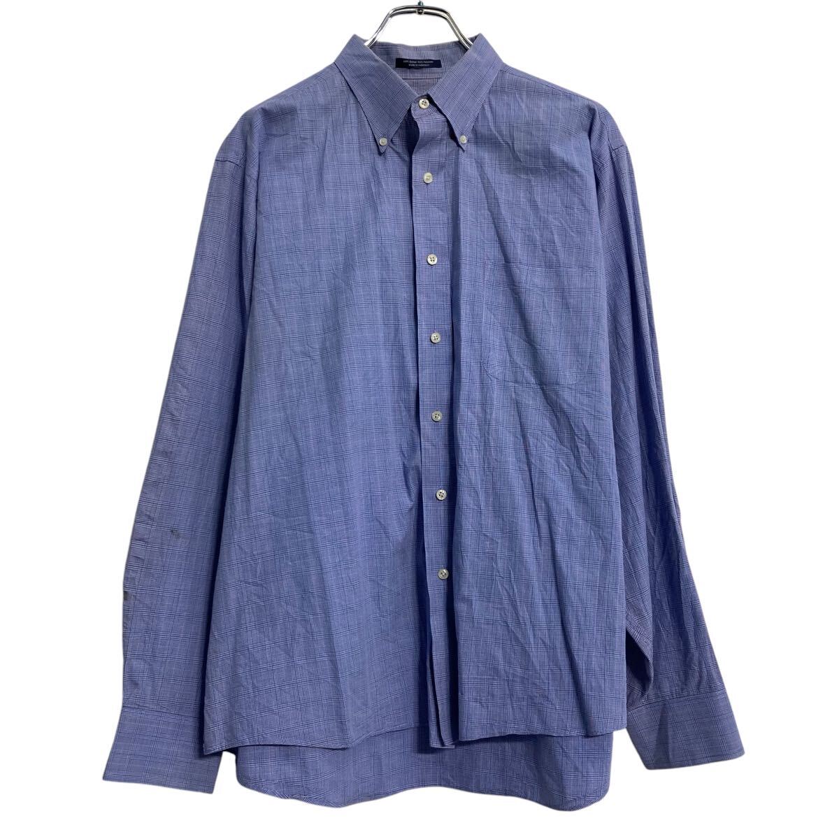 【中古】【古着】 CHAPS 長袖 チェックシャツ XL~ ブルー ビッグサイズ ボタンダウン チャップス ポケット 古着卸 アメリカ仕入 a611-6..