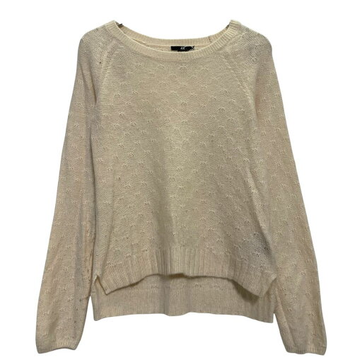 【中古】【古着】 H&M ニット セーター アンゴラ混 レディース S ホワイトピンク エイチアンドエム プルオーバー ラグラン 古着卸 アメリカ仕入 a611-7083 【中古】【古着】 H&M ニット セーター アンゴラ混 レディース S ホワイトピンク エイチアンドエム プルオーバー ラグラン 古着卸 アメリカ仕入 a611-7083