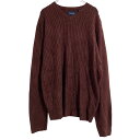 【中古】【古着】 DOCKERS アクリル ニット セーター L バーガンディ ドッカーズ Vネック 薄手 古着卸 アメリカ仕入 a611-7121