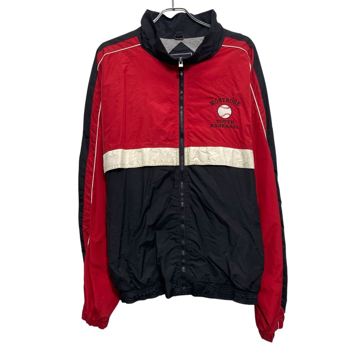 【中古】【古着】 Holloway ナイロンジャケット XXXL レッド ビッグサイズ ブルゾン フルジップ 古着卸 アメリカ仕入 a611-7154