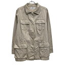 【中古】【古着】 TOMMY HILFIGER コットンジャケット トミーフィルフィガー 3X レディース ベージュ ボタン 古着卸 アメリカ仕入 a611-7164