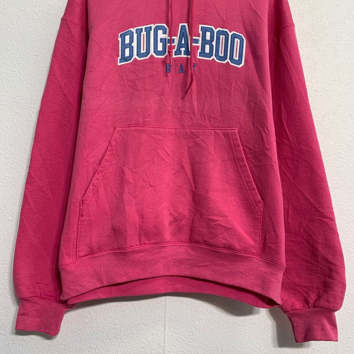 【中古】【古着】 Champion ロゴスウェット パーカー レディース L ピンク チャンピオン プルオーバー ポケット 古着卸 アメリカ仕入 a611-7206