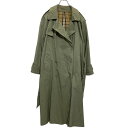 【中古】【古着】 トレンチコート レディース 2XL~ ピスタチオグリーン ビッグサイズ ロングコート 古着卸 アメリカ仕入 a611-7225