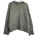 【中古】【古着】 H&M ニット セーター ウール混 レディース L グレー エイチアンドエム プルオーバー シンプル 秋冬 古着卸 アメリカ仕入 a611-7276