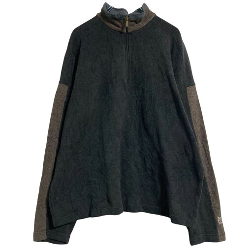 【中古】【古着】 LANDS’END フリースジャケット XL ブラック ランズエンド ハーフジップ 襟付き アウトドア ビッグサイズ 古着卸 アメリカ仕入 a611-7426 【中古】【古着】 LANDS’END フリースジャケット XL ブラック ランズエンド ハーフジップ 襟付き アウトドア ビッグサイズ 古着卸 アメリカ仕入 a611-7426
