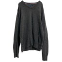 【中古】【古着】 TOMMY HILFIGER ニット セーター ウール混 L チャコール トミーヒルフィガー Vネック 古着卸 アメリカ仕入 a611-7501(4)