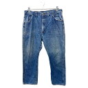 【中古】【古着】 RUSTLER デニムパンツ W38相当 ラスラー ビッグサイズ ブルー系 古着卸 アメリカ仕入 2411-175(4)