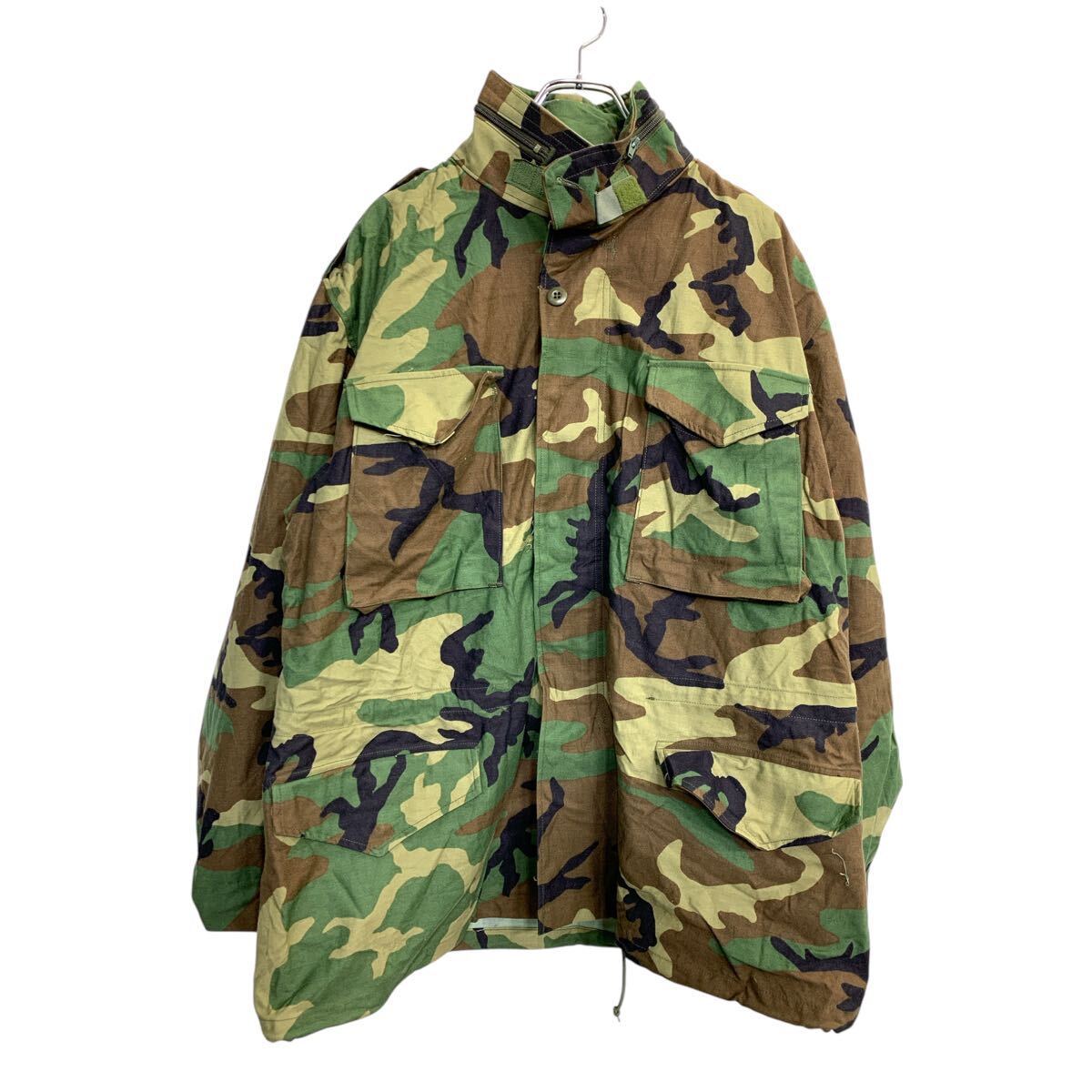 Military Jacket - 【中古】【古着】 ミリタリージャケット Lサイズ ウッドランドカモ 迷彩 カモフラ 古着卸 アメリカ仕入 t2411-3756