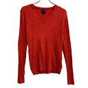 【中古】【古着】 Tommy Hilfiger コットンニット セーター トミーフィルフィガー S レディース オレンジ Vネック 古着卸 アメリカ仕入 a611-7816