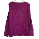 【中古】【古着】 Tommy Hilfiger コットンニット セーター トミーフィルフィガー レディース L ピンク パープル 古着卸 アメリカ仕入 a611-7836