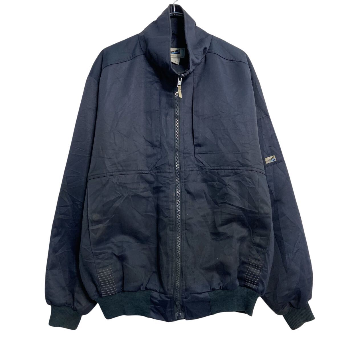  FRISTADS ジャケット XL ブラック ダークネイビー ビッグサイズ 防寒 フルジップ 古着卸 アメリカ仕入 a611-7964