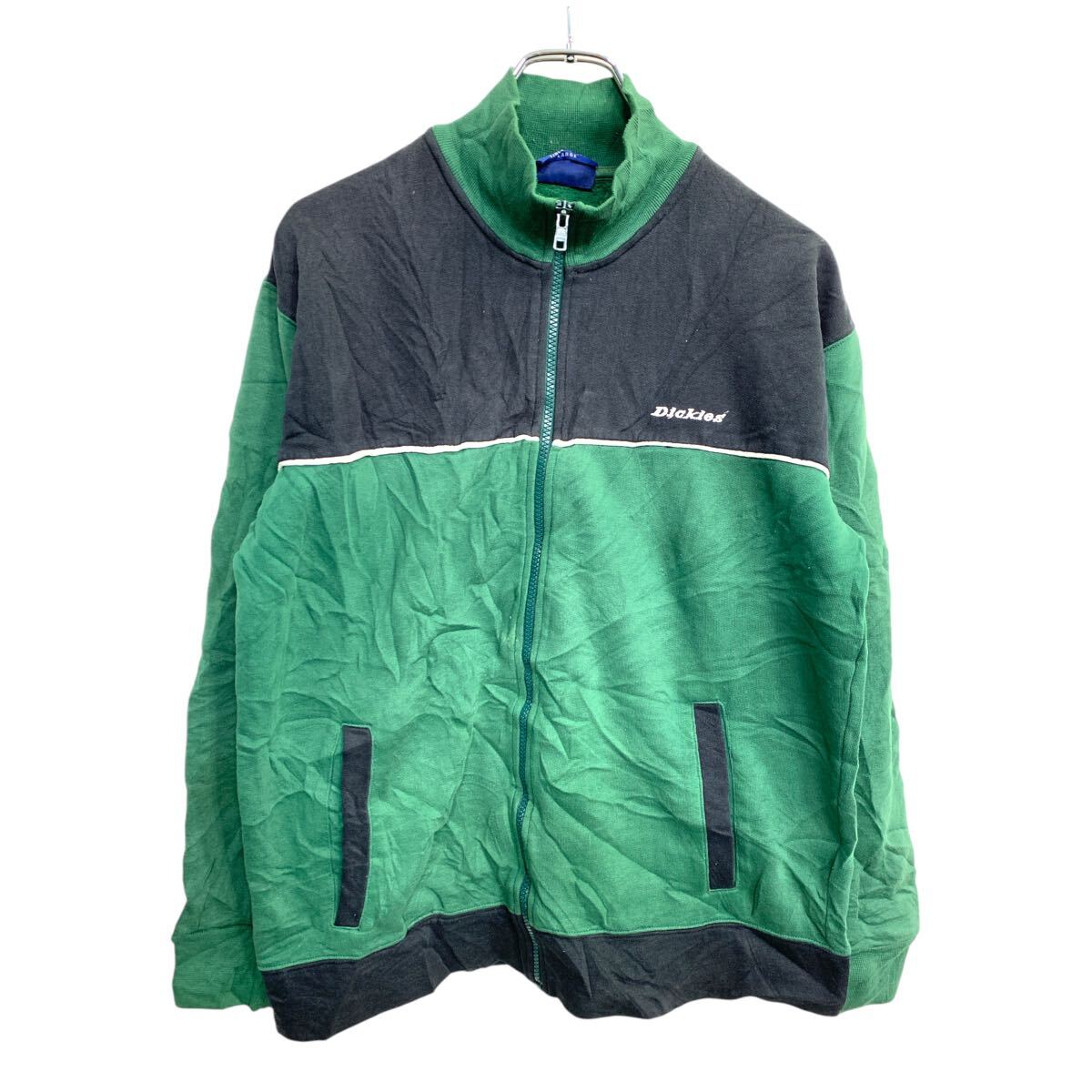Rakuten - 【中古】【古着】 Dickies ジップアップ スウェット トレーナー Lサイズ ディッキーズ グリーン ブラック 古着卸 アメリカ仕入 t2411-3861