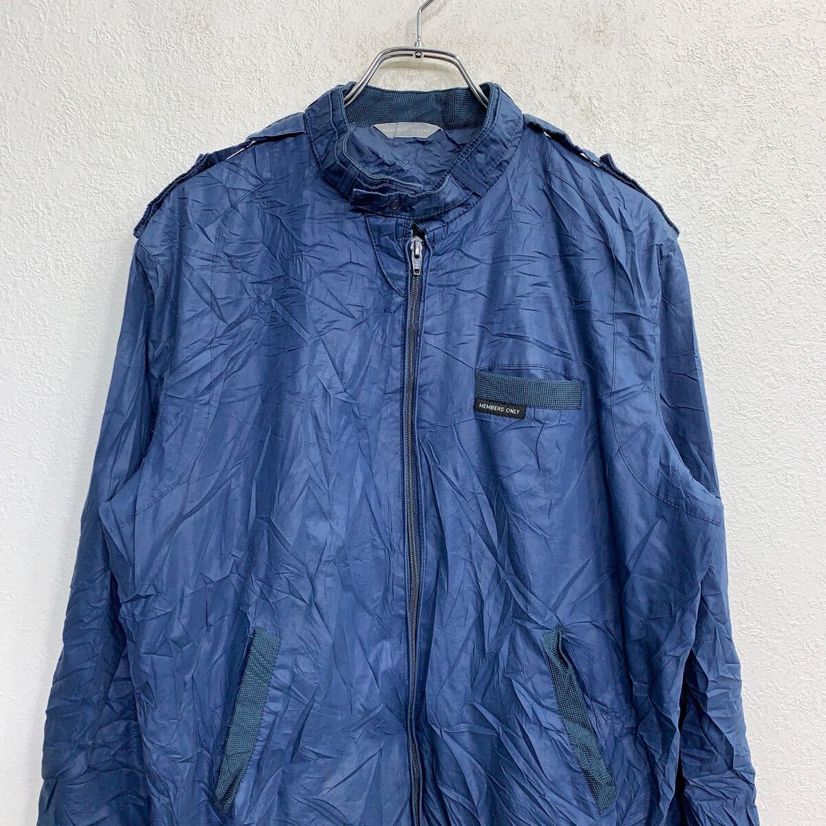 【中古】【古着】 MEMBERS ONLY スウィングトップ Lサイズ メンバーズオンリー ナイロンジャケット ネイビー 古着卸 アメリカ仕入 t2411-3921