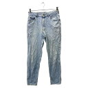 【中古】【古着】 Lee デニムパンツ W34 リー コットン アメリカ製 ライトブルー 古着卸 アメリカ仕入 2411-257