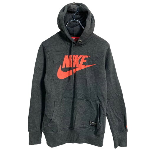 【中古】【古着】 NIKE プリントスウェット パーカー レディース S ダークグレー ナイキ プルオーバー 裏起毛 ポケット 古着卸 アメリカ仕入 a611-8028 【中古】【古着】 NIKE プリントスウェット パーカー レディース S ダークグレー ナイキ プルオーバー 裏起毛 ポケット 古着卸 アメリカ仕入 a611-8028