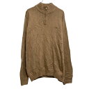 【中古】【古着】 IZOD コットンニット セーター XL ブラウン アイゾッド ハーフジップ ビッグサイズ 古着卸 アメリカ仕入 a611-8047