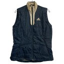 【中古】【古着】 adidas 中綿ベスト M 程 ブラック アディダス ジップアップ ワンポイント ロゴ スポーティー 古着卸 アメリカ仕入 a611-812...