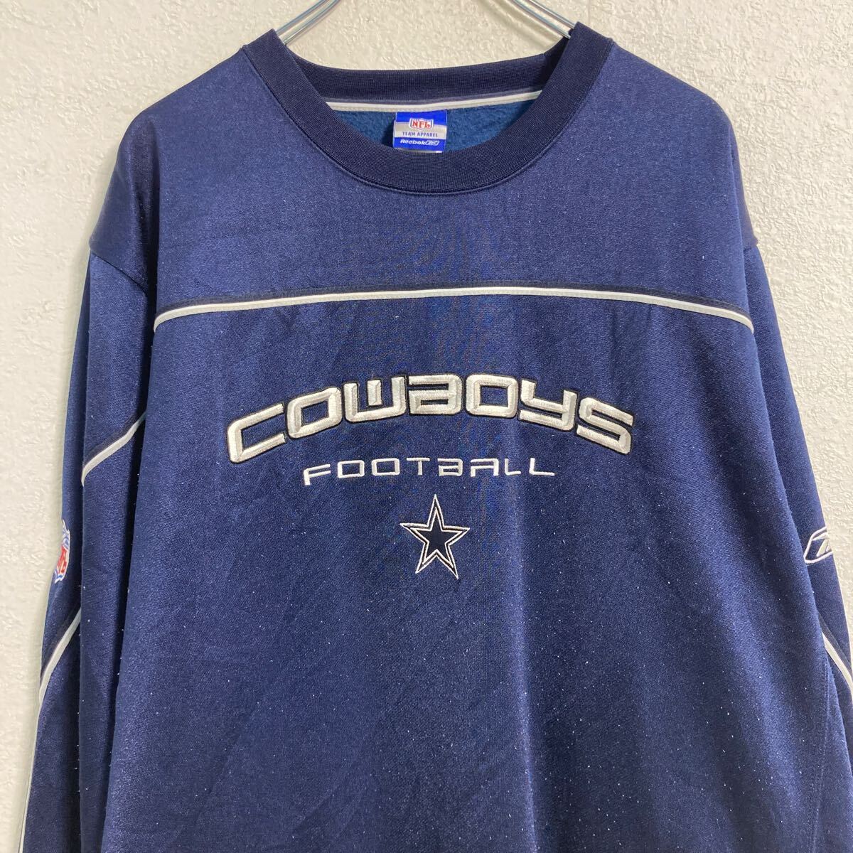 【中古】【古着】 Reebok NFL ロゴスウェット トレーナー XL ネイビー リーボック エヌエフエル フリース ビッグサイズ 古着卸 アメリカ仕入 a611-8331